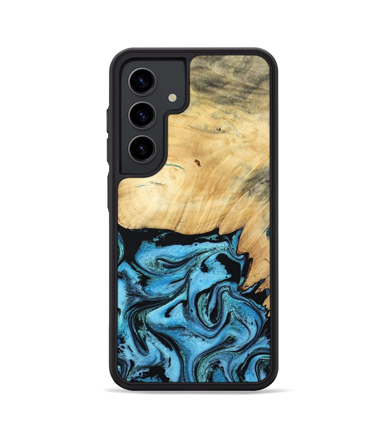 Galaxy S24 Wood Phone Case - Rubin (Blue, 805130)