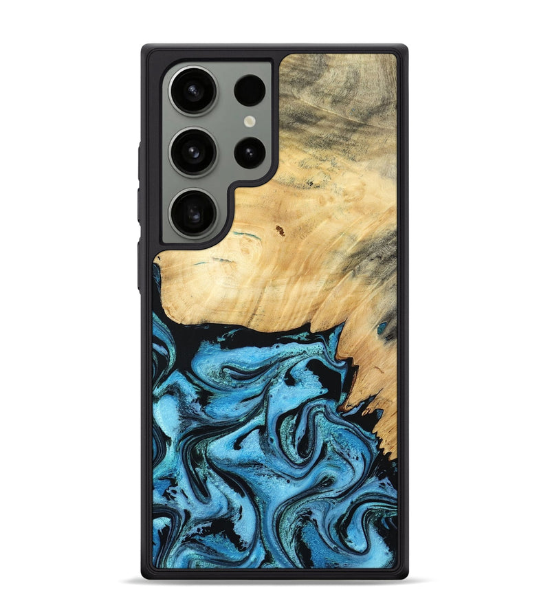Galaxy S24 Ultra Wood Phone Case - Rubin (Blue, 805130)