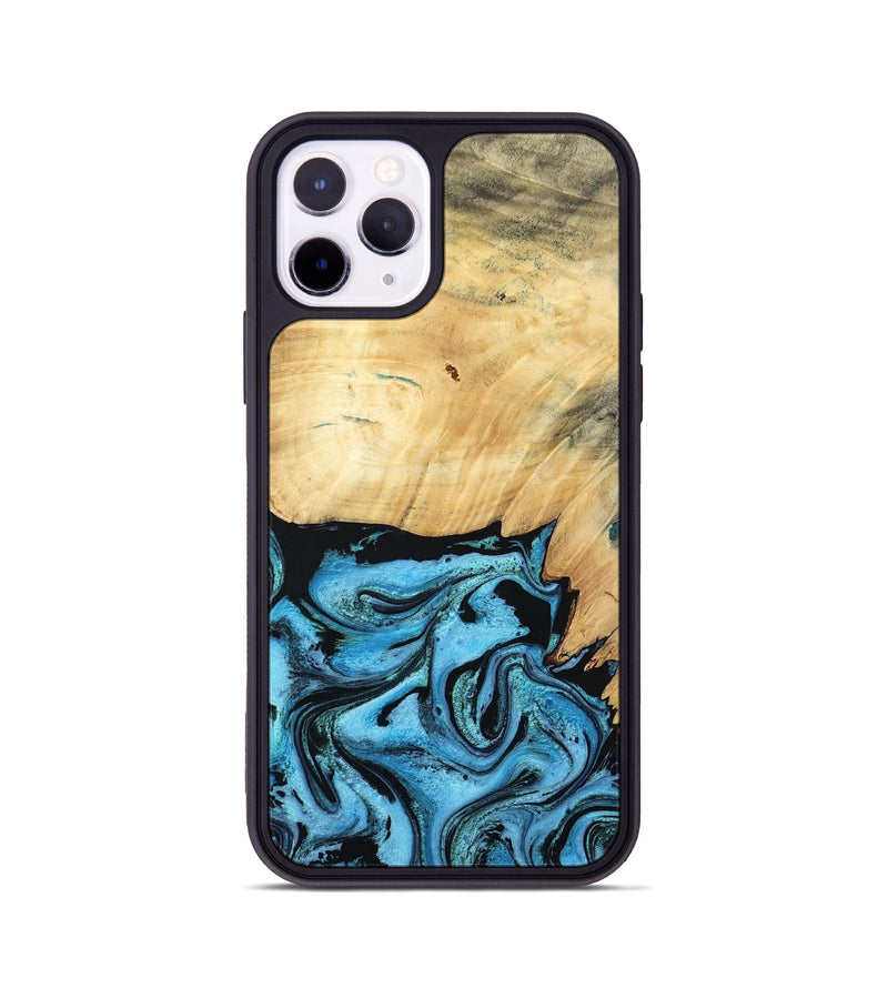 iPhone 11 Pro Wood Phone Case - Rubin (Blue, 805130)