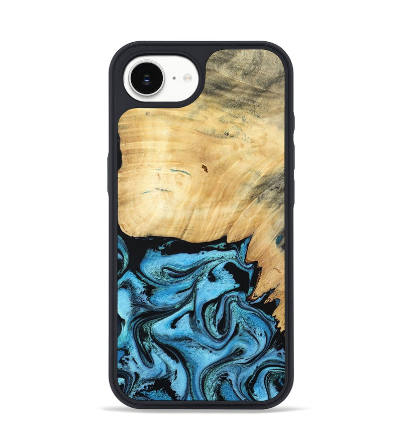 iPhone 16e Wood Phone Case - Rubin (Blue, 805130)