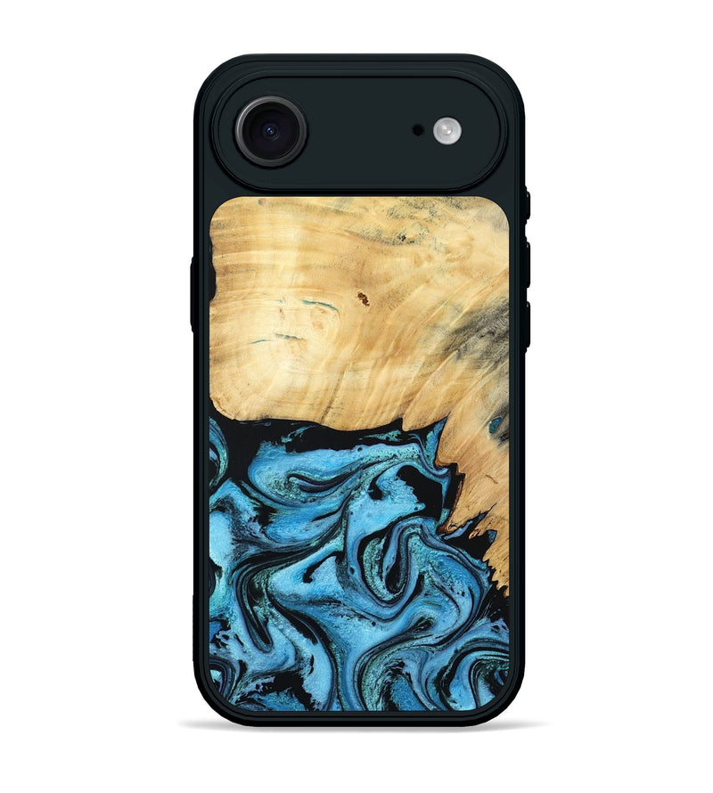 iPhone 17 Air Wood Phone Case - Rubin (Blue, 805130)