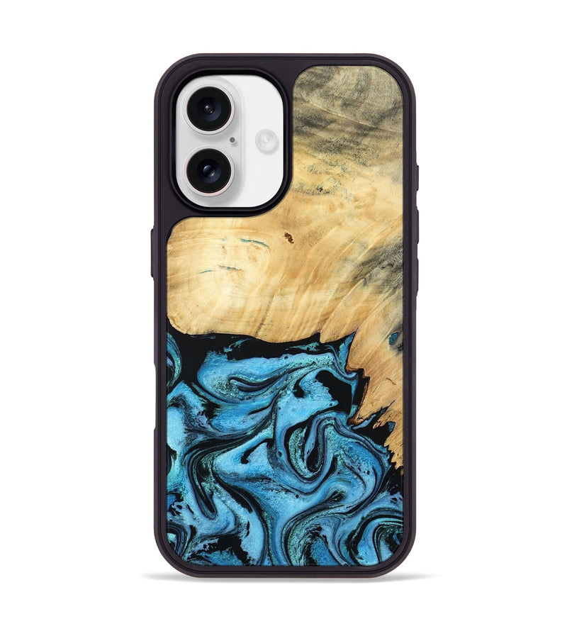 iPhone 17 Wood Phone Case - Rubin (Blue, 805130)