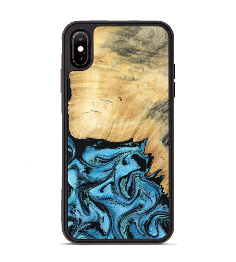 iPhone Xs Max Wood Phone Case - Rubin (Blue, 805130)