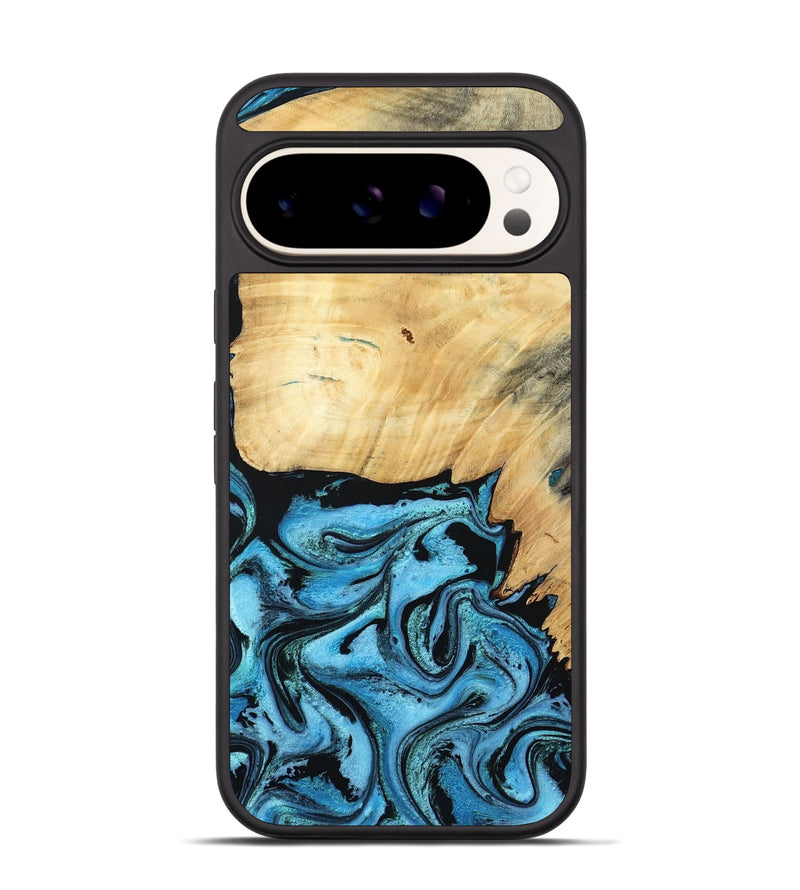 Pixel 9 Wood Phone Case - Rubin (Blue, 805130)