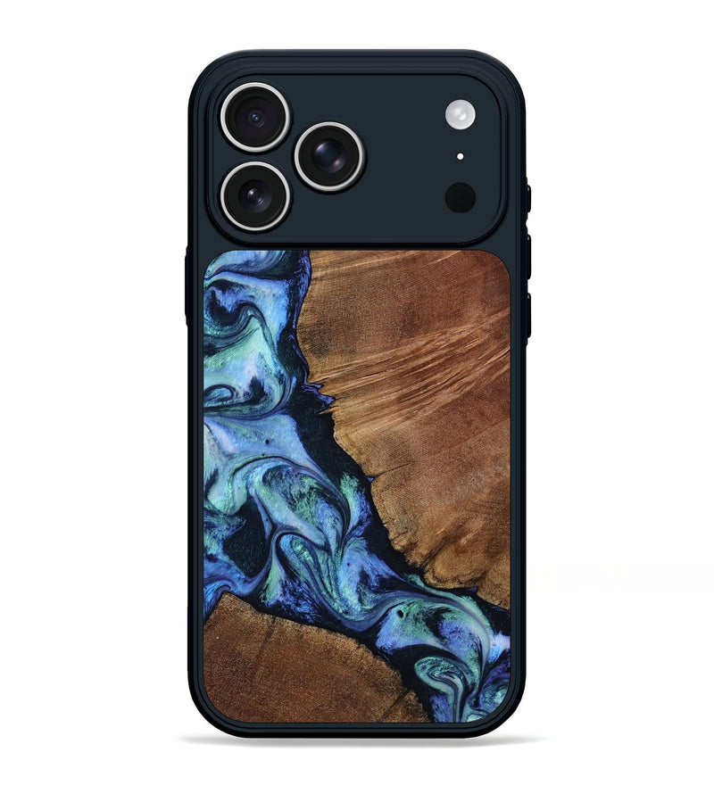 iPhone 17 Pro Max Wood Phone Case - Paityn (Blue, 805142)