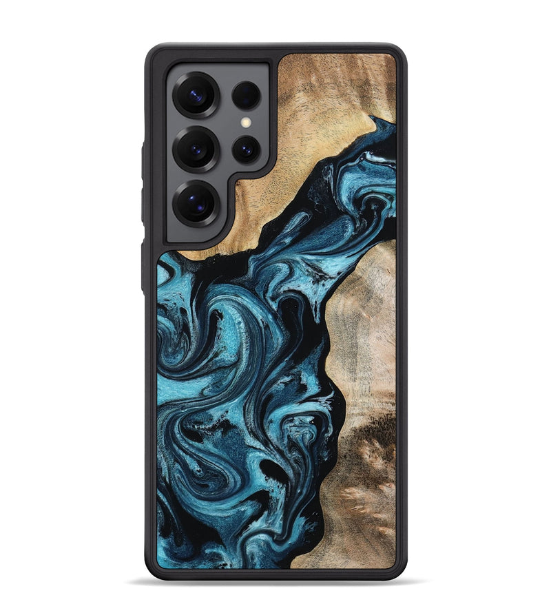 Galaxy S25 Ultra Wood Phone Case - Tonia (Blue, 805144)