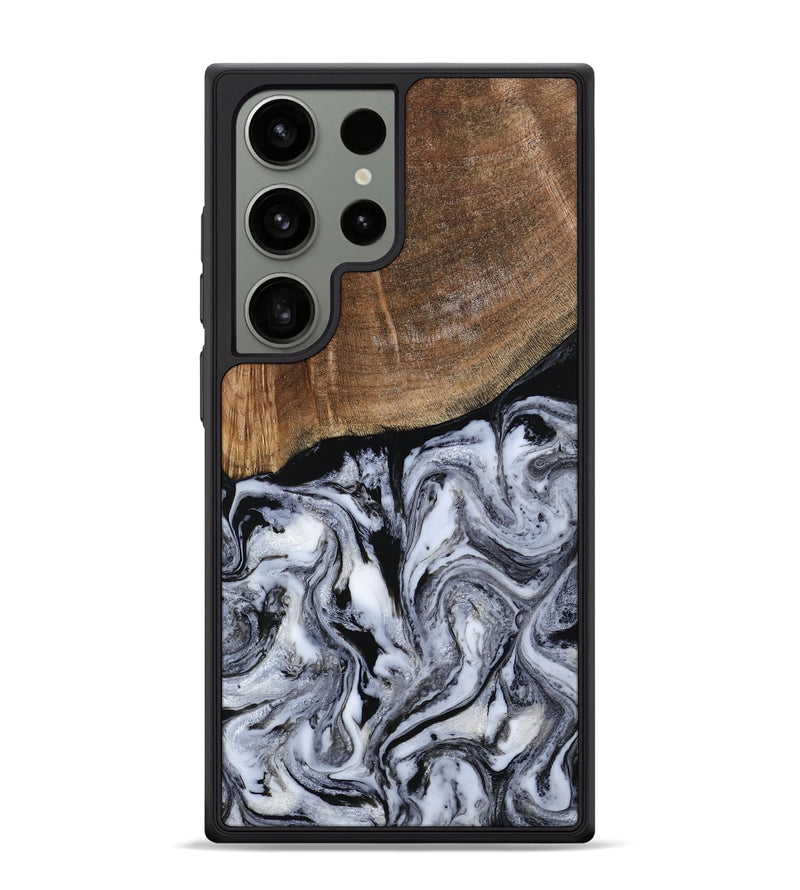 Galaxy S24 Ultra Wood Phone Case - Clare (Black & White, 805184)