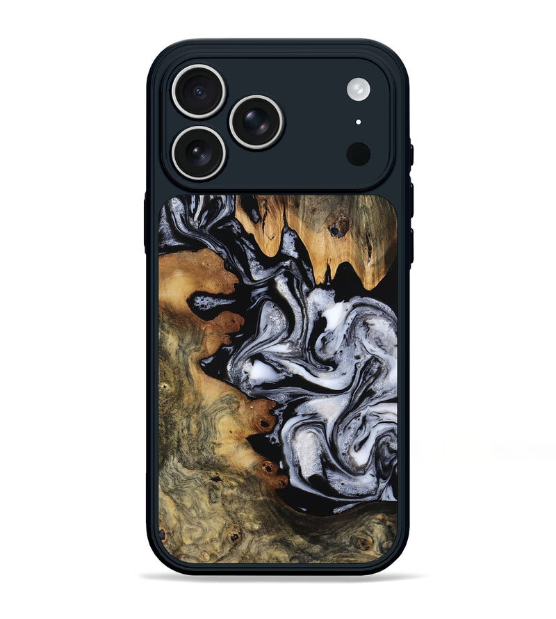 iPhone 17 Pro Max Wood Phone Case - Noelia (Black & White, 805185)