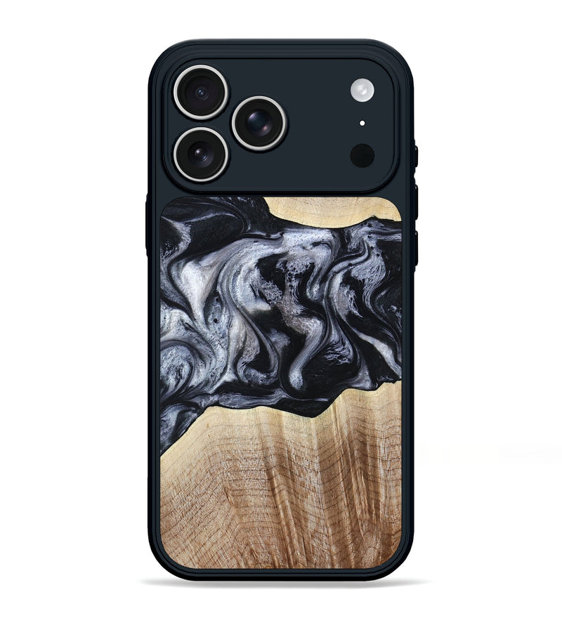 iPhone 17 Pro Max Wood Phone Case - Erick (Black & White, 805190)