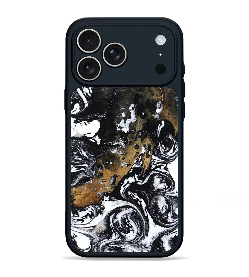 iPhone 17 Pro Max Wood Phone Case - Joziah (Black & White, 805192)