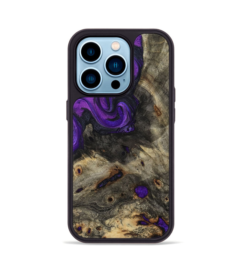 iPhone 14 Pro Wood Phone Case - Xzavier (Purple, 805213)