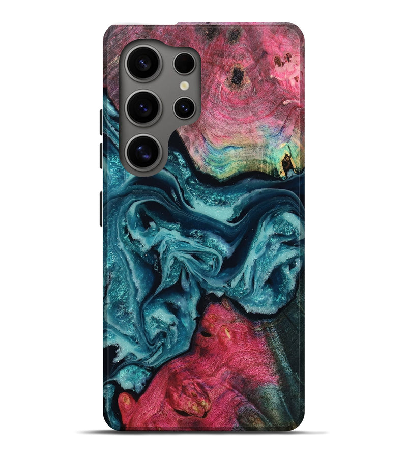 Galaxy S25 Ultra Wood Live Edge Phone Case - Aylani (Blue, 805240)