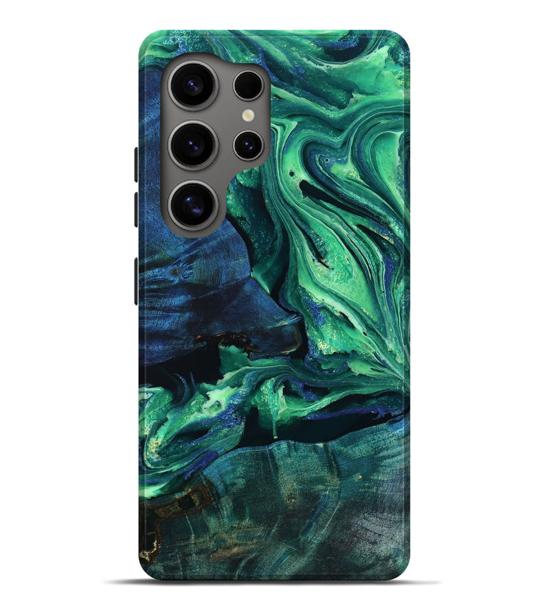 Galaxy S25 Ultra Wood Live Edge Phone Case - Kyle (Green, 805243)