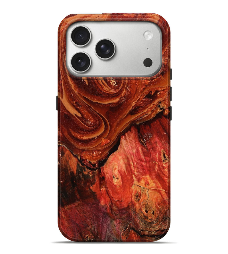 iPhone 17 Pro Max Wood Live Edge Phone Case - Zuri (Red, 805247)