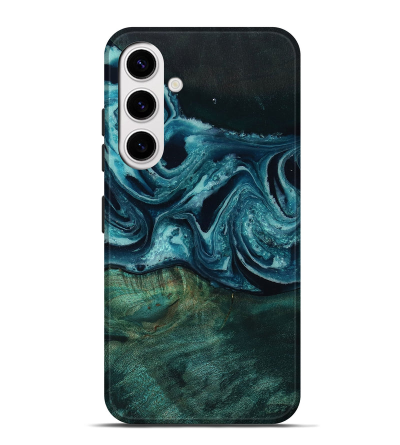 Galaxy S25 Plus Wood Live Edge Phone Case - Audra (Blue, 805254)