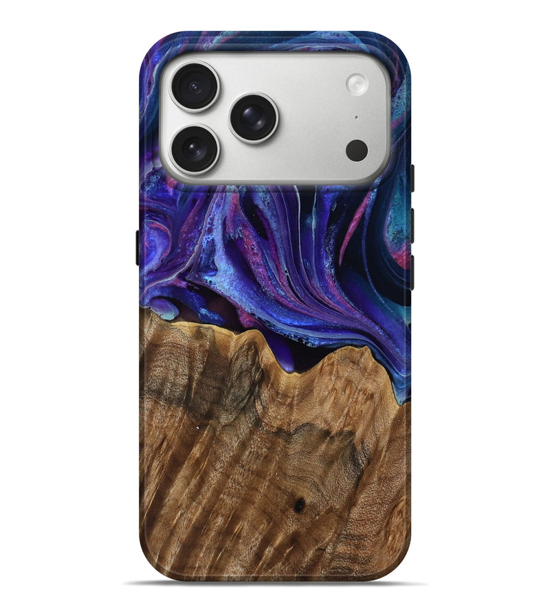 iPhone 17 Pro Max Wood Live Edge Phone Case - Dwight (Purple, 805255)