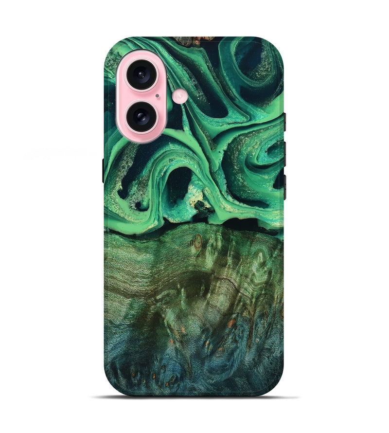 iPhone 17 Wood Live Edge Phone Case - Erin (Green, 805262)