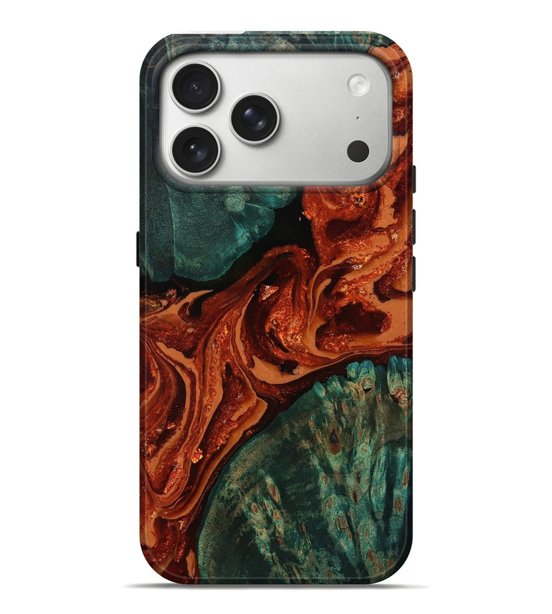 iPhone 17 Pro Max Wood Live Edge Phone Case - Bonny (Red, 805263)