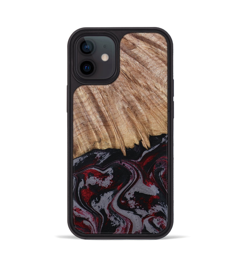 iPhone 12 Wood Phone Case - Meyer (Red, 805282)