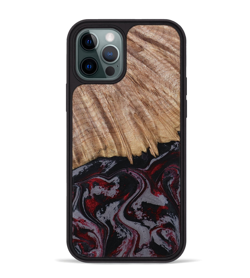 iPhone 12 Pro Max Wood Phone Case - Meyer (Red, 805282)