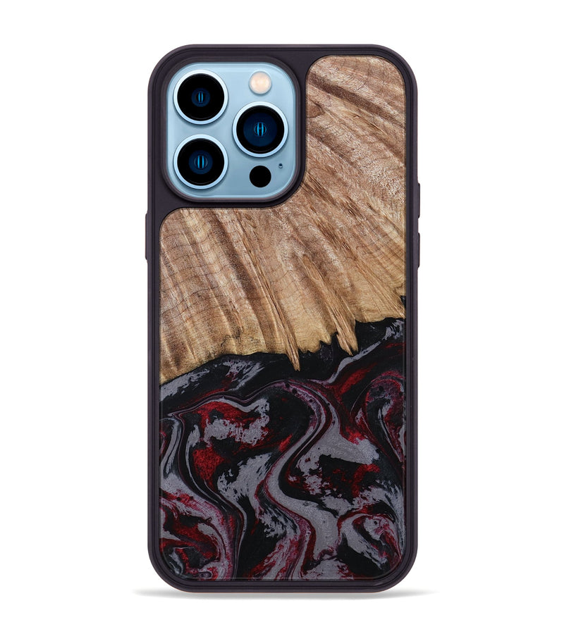 iPhone 14 Pro Max Wood Phone Case - Meyer (Red, 805282)