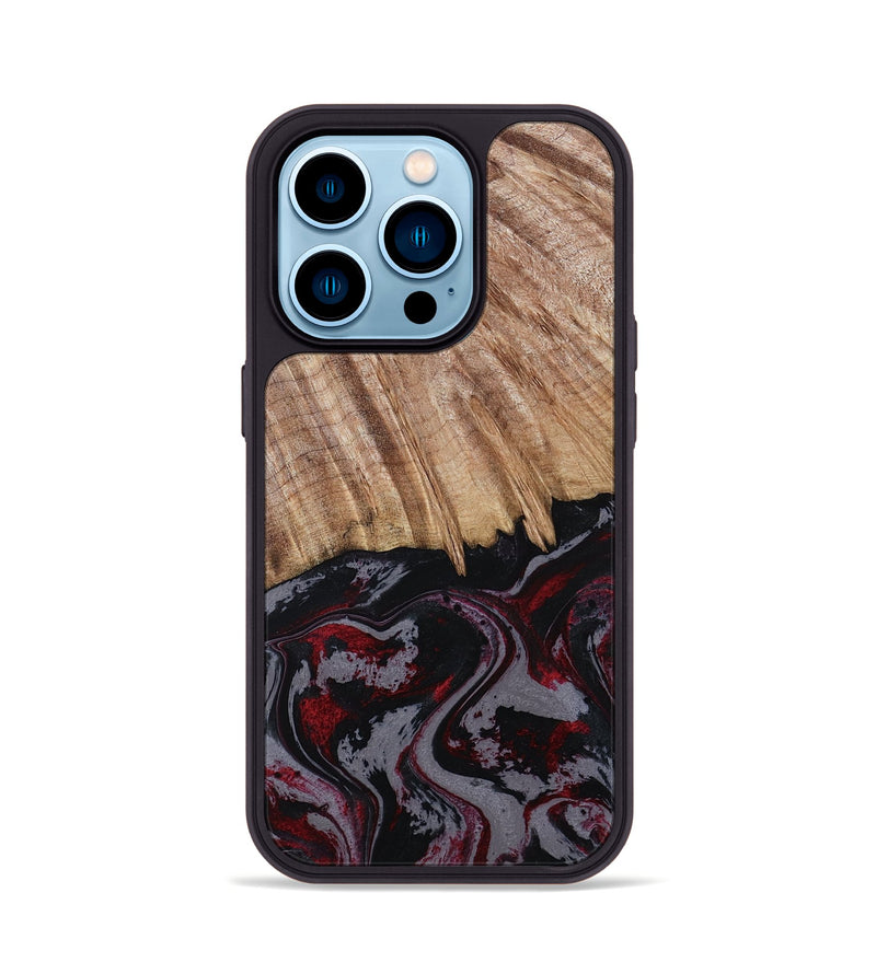iPhone 14 Pro Wood Phone Case - Meyer (Red, 805282)