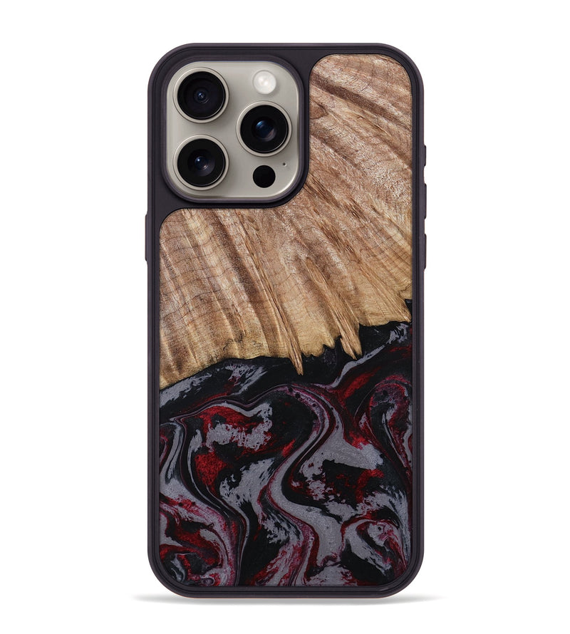 iPhone 15 Pro Max Wood Phone Case - Meyer (Red, 805282)