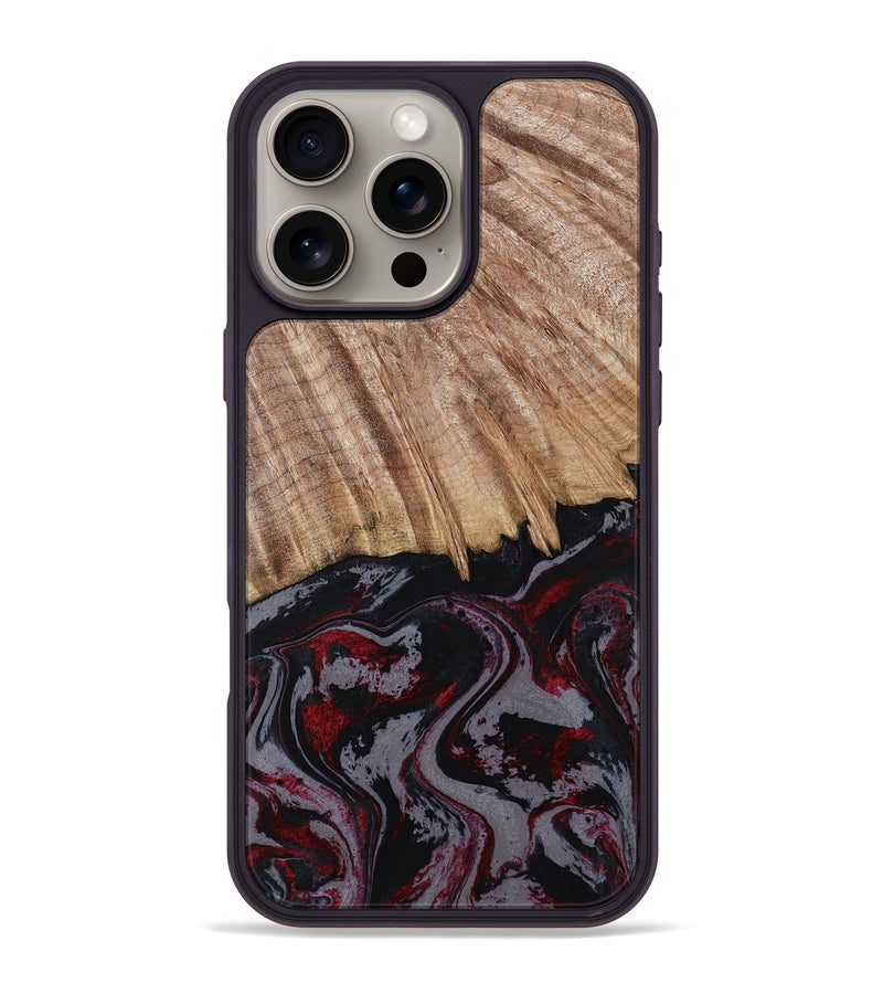 iPhone 16 Pro Max Wood Phone Case - Meyer (Red, 805282)