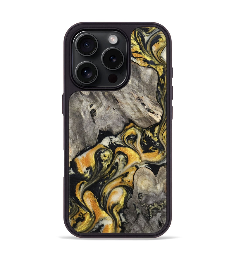 iPhone 16 Pro Wood Phone Case - Coleman (Black & White, 805284)