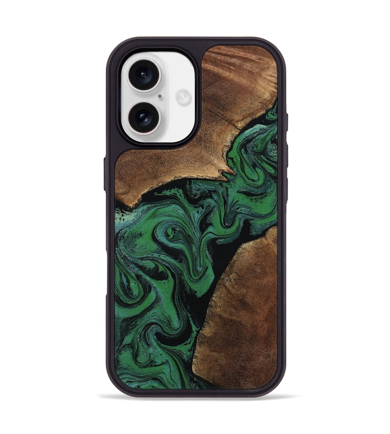 iPhone 17 Wood Phone Case - Tamiko (Green, 805294)