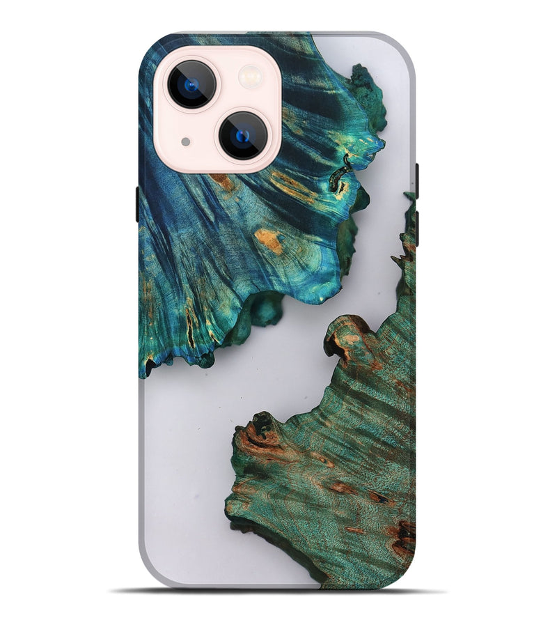 iPhone 14 Plus Wood Live Edge Phone Case - Mattie (Clear, 805364)