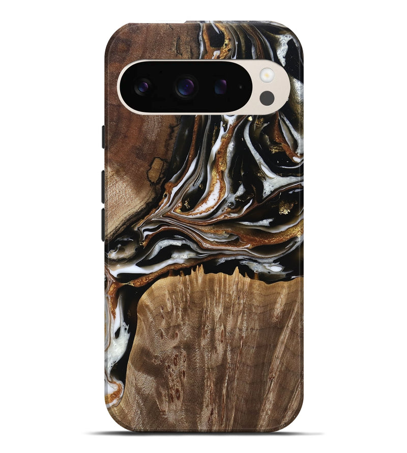 Pixel 9 Pro XL Wood Live Edge Phone Case - Cole (Black & White, 805372)