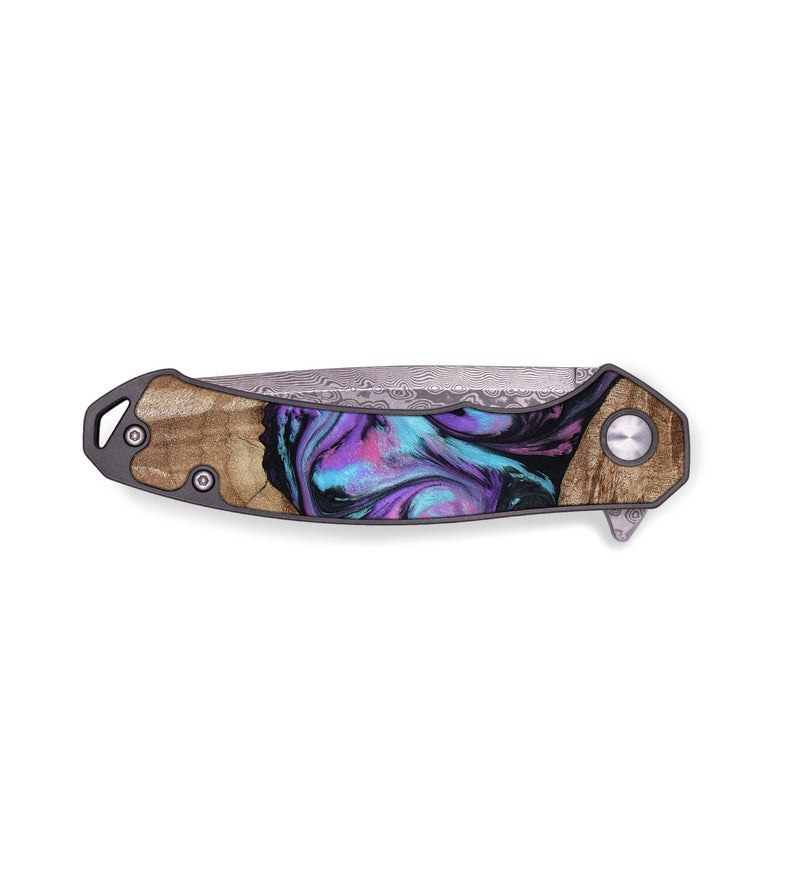 EDC Wood Pocket Knife - Cortney (Purple, 805408)