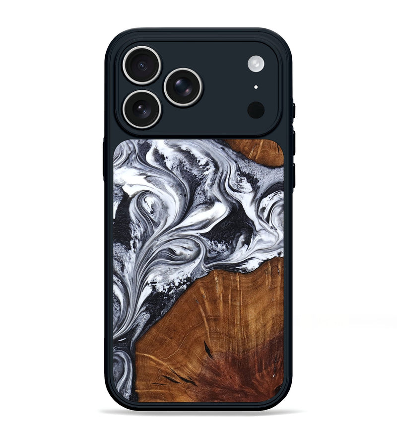iPhone 17 Pro Max Wood Phone Case - Jamison (Black & White, 805412)