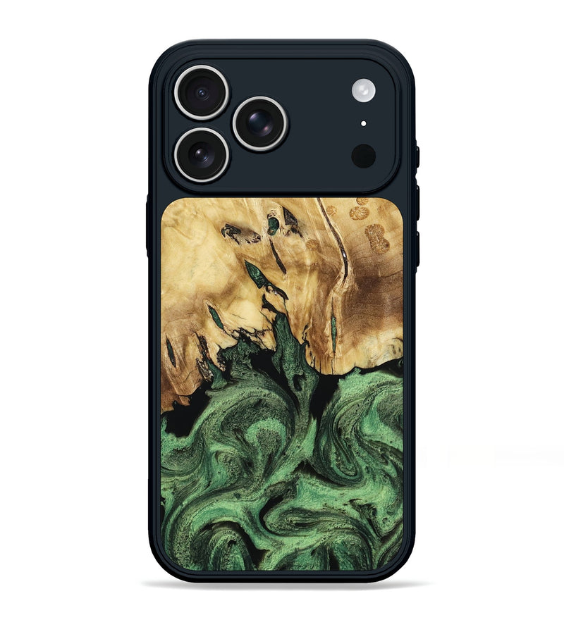 iPhone 17 Pro Max Wood Phone Case - Braylen (Green, 805420)