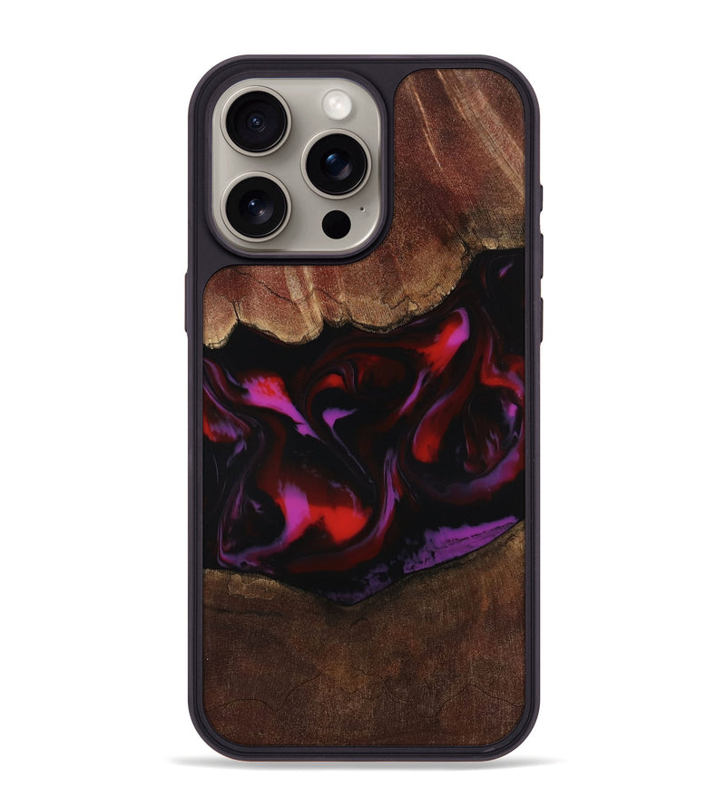 iPhone 15 Pro Max Wood Phone Case - Lizbeth (Red, 805473)