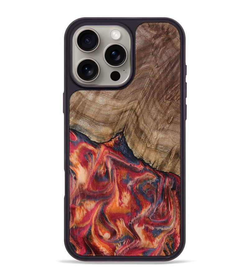 iPhone 16 Pro Max Wood Phone Case - Cason (Red, 805474)