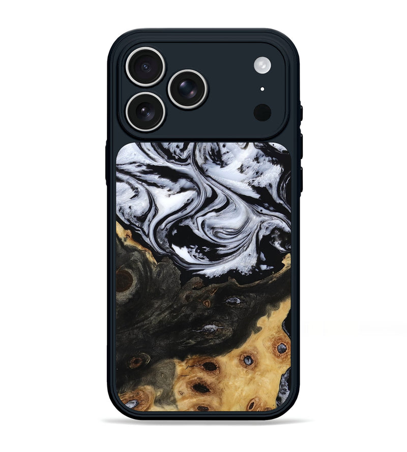 iPhone 17 Pro Max Wood Phone Case - Shelbi (Black & White, 805479)