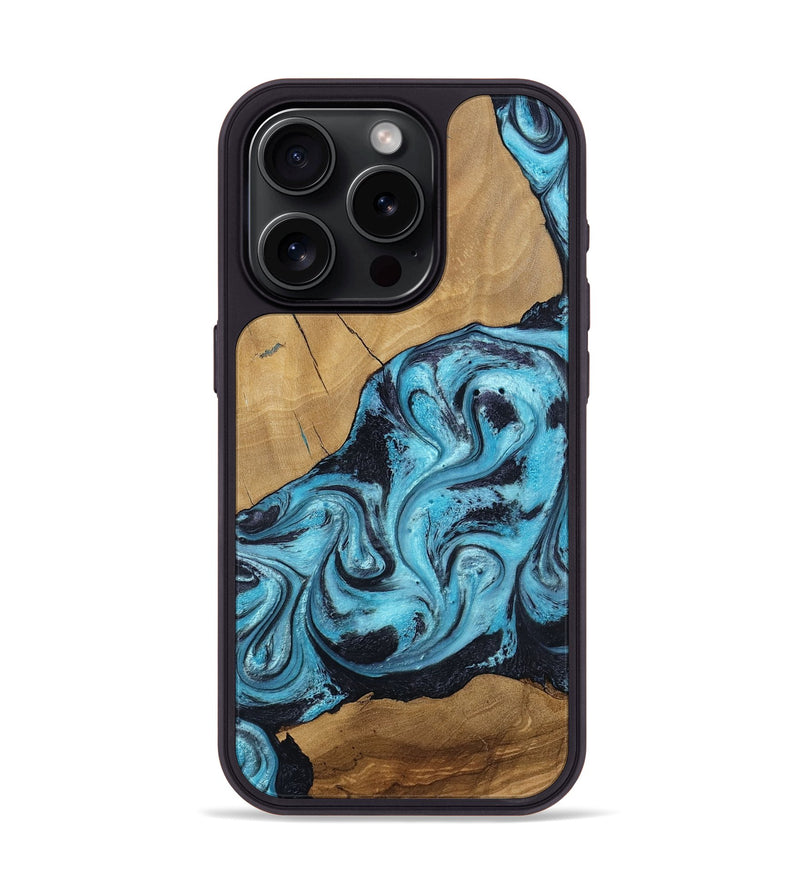 iPhone 15 Pro Wood Phone Case - Nellie (Blue, 805482)
