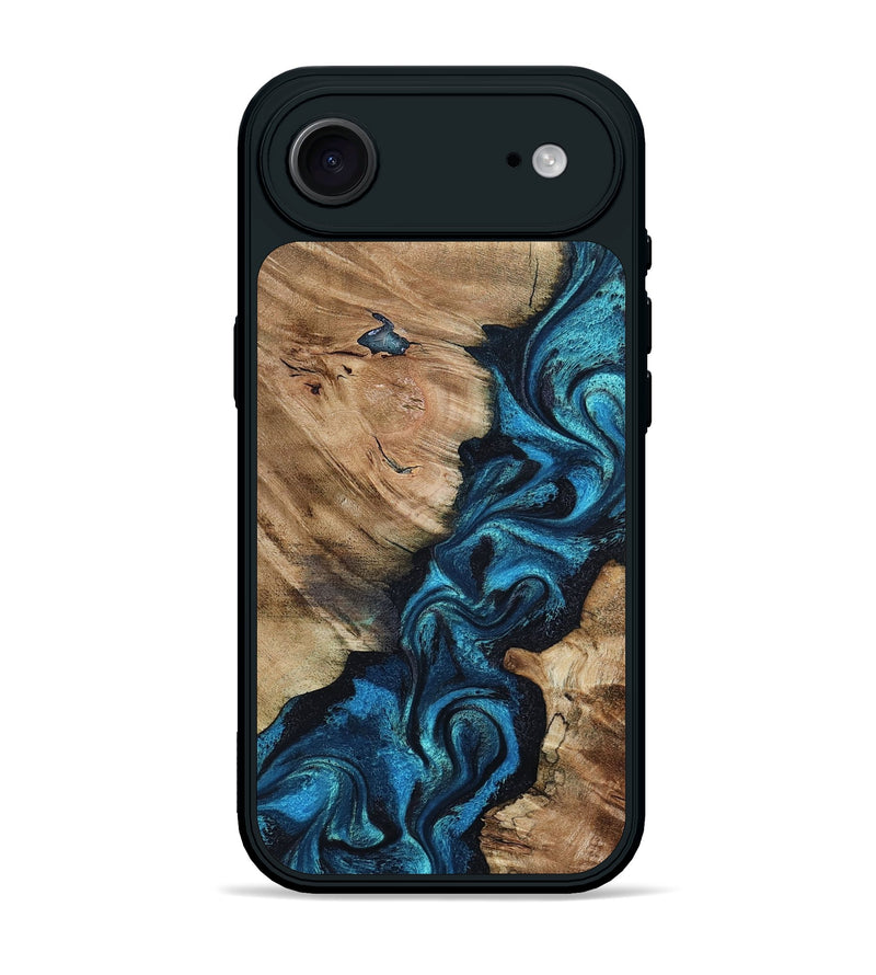 iPhone 17 Air Wood Phone Case - Rhys (Blue, 805485)