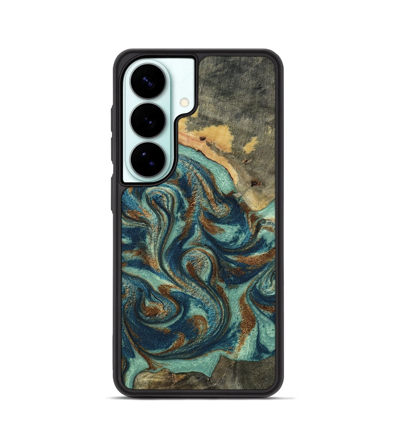 Galaxy S26 Wood Phone Case - Smith (Teal & Gold, 805542)