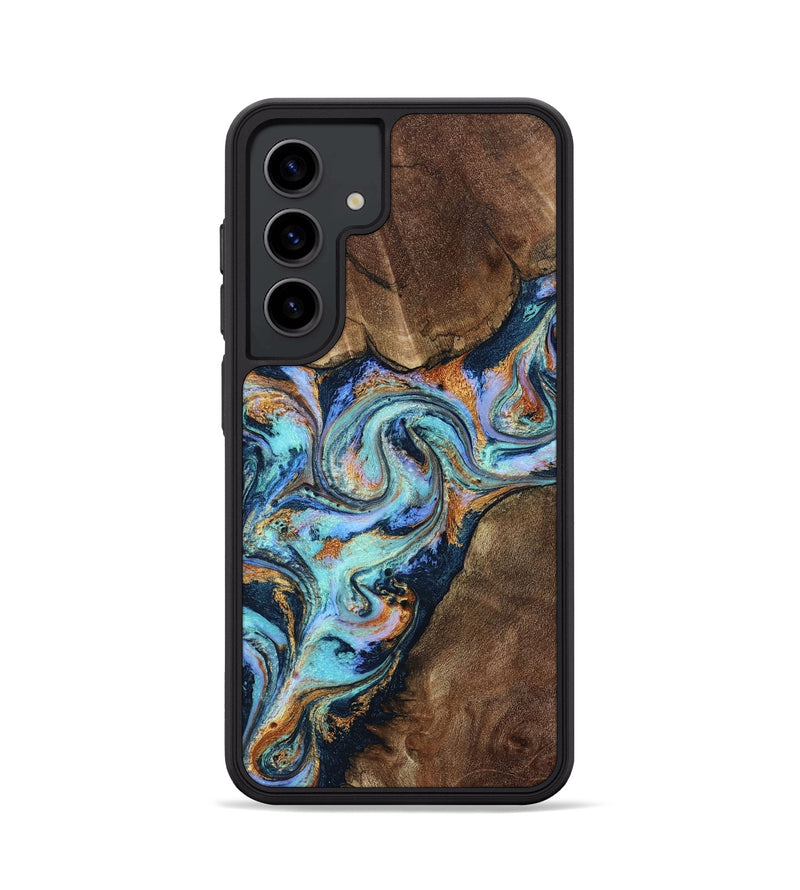 Galaxy S24 Wood Phone Case - Barrett (Teal & Gold, 805546)