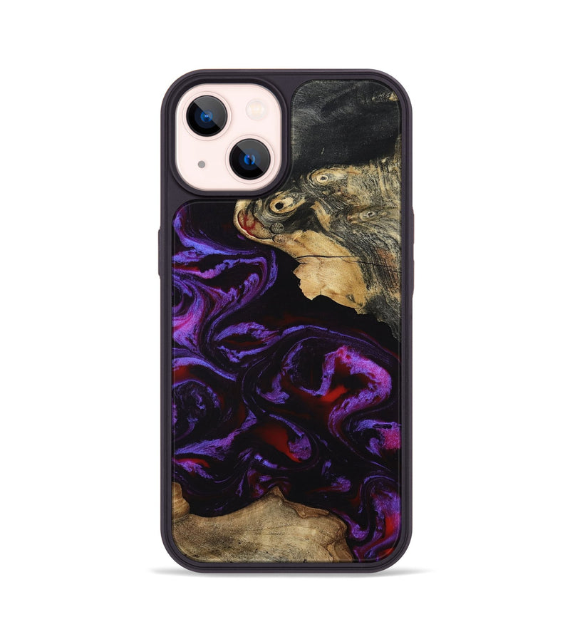 iPhone 14 Wood Phone Case - Levi (Purple, 805551)