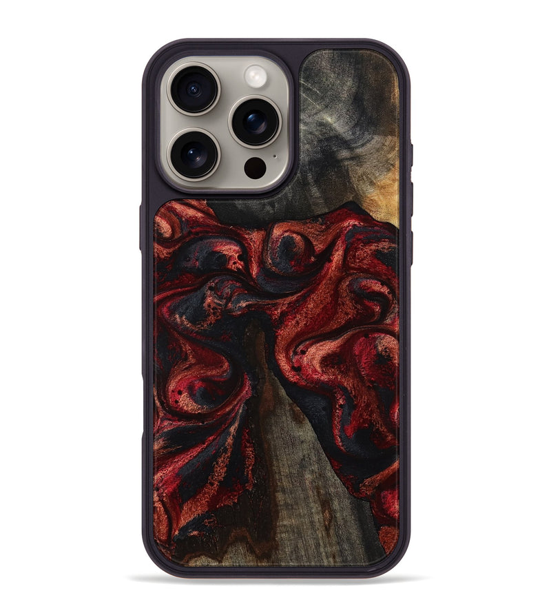 iPhone 16 Pro Max Wood Phone Case - Ladonna (Red, 805554)