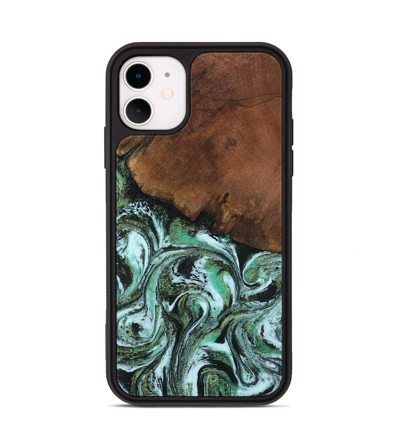 iPhone 11 Wood Phone Case - Rhodes (Green, 805561)