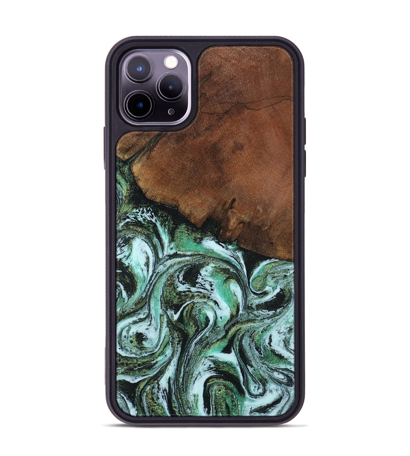 iPhone 11 Pro Max Wood Phone Case - Rhodes (Green, 805561)