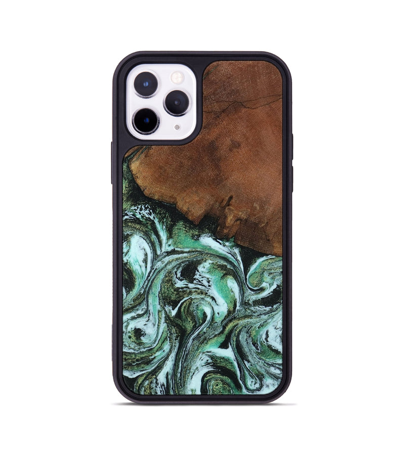 iPhone 11 Pro Wood Phone Case - Rhodes (Green, 805561)