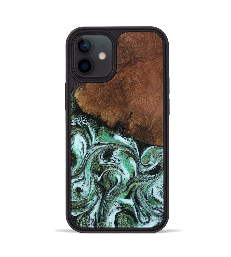 iPhone 12 Wood Phone Case - Rhodes (Green, 805561)