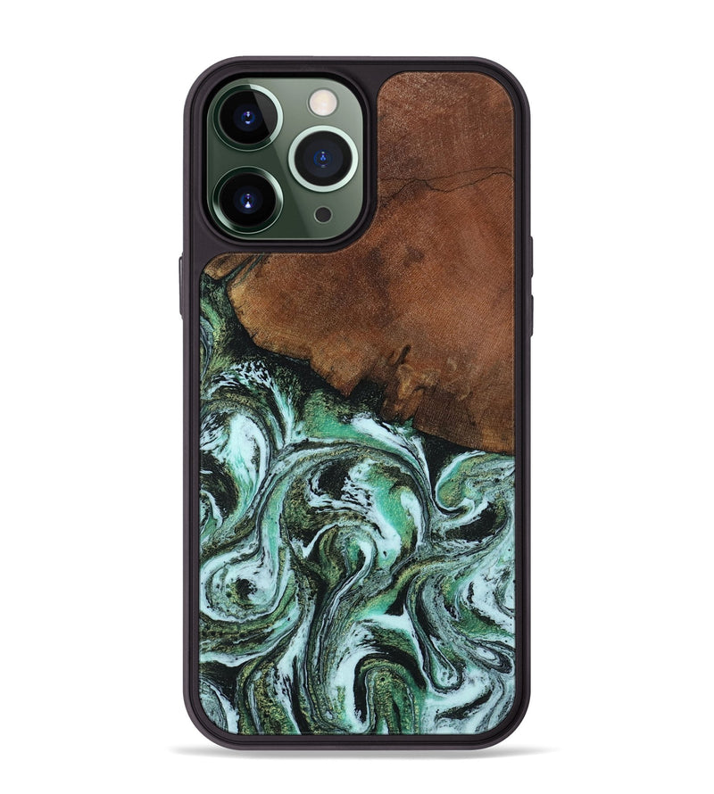 iPhone 13 Pro Max Wood Phone Case - Rhodes (Green, 805561)