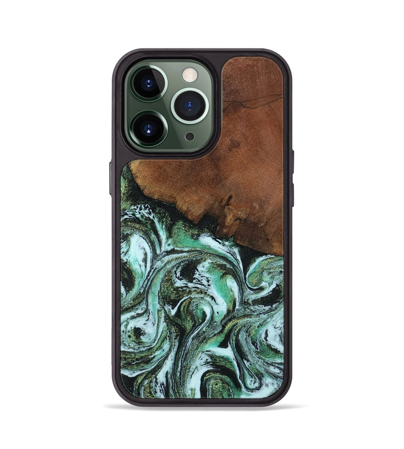 iPhone 13 Pro Wood Phone Case - Rhodes (Green, 805561)
